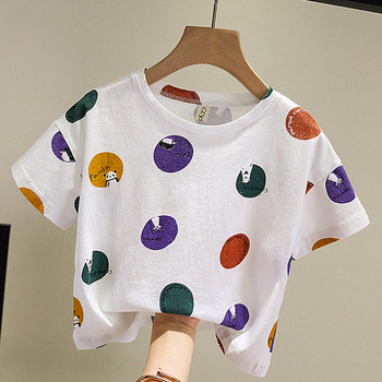 Детска тениска за момчета в два цвята с О-образно деколте