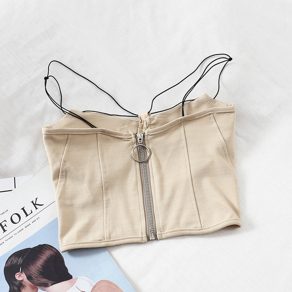 Modern női felső, hátul cipzárral, két színben