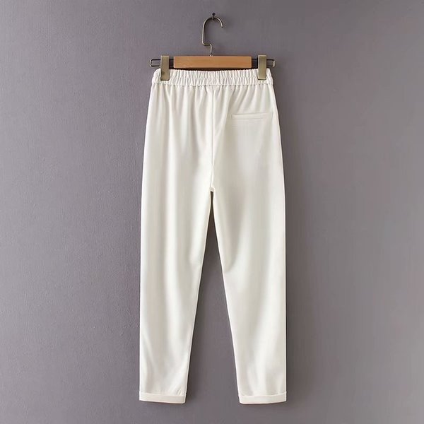 Női alkalmi nadrág két színben, szegéllyel