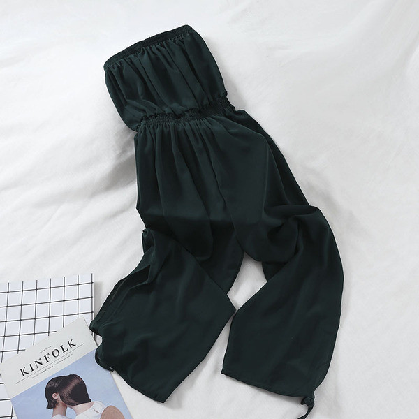 Modern női overall zöld és fekete színben