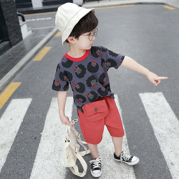 Alkalmi gyerek póló O-nyakú fiúknak