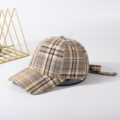 Kockás női nyári sapka négy színben