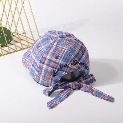 Kockás női nyári sapka négy színben
