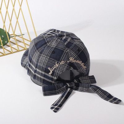 Kockás női nyári sapka négy színben