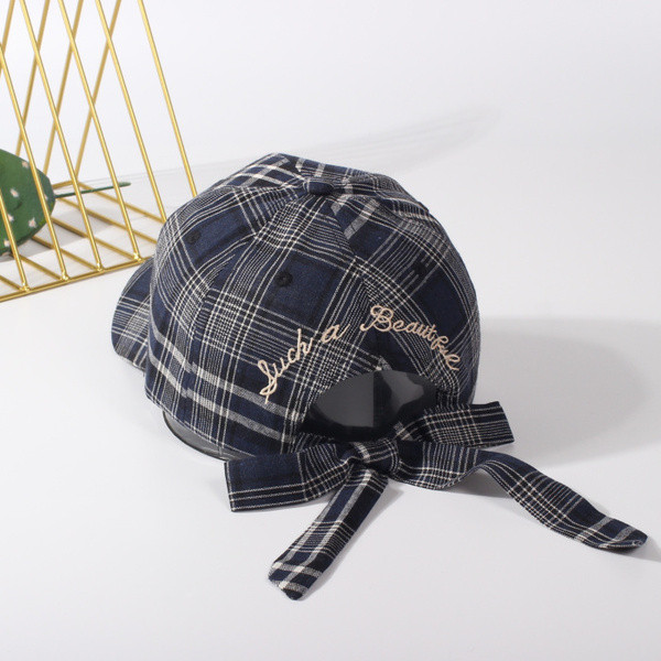 Kockás női nyári sapka négy színben