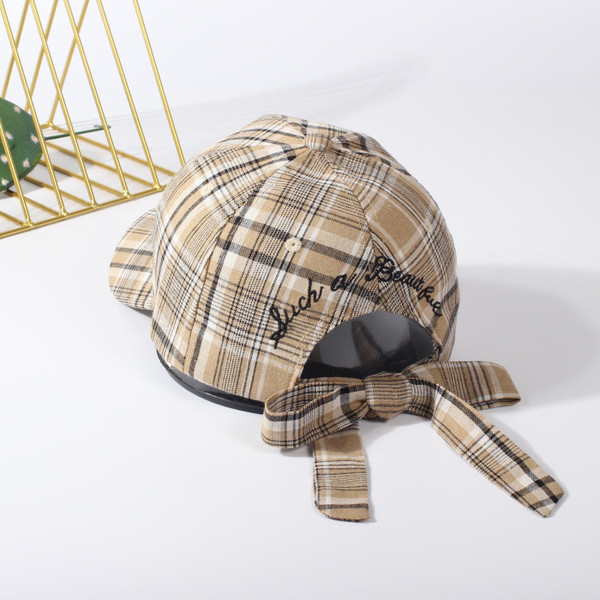 Kockás női nyári sapka négy színben