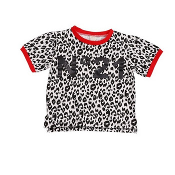 Модерна детска тениска с леопардов десен за момчета 