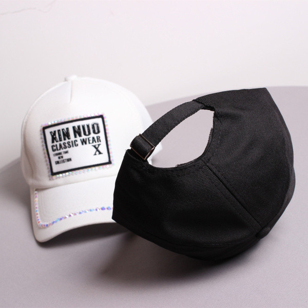 Modern női nyári sapka napellenzővel és kő elemmel több színben