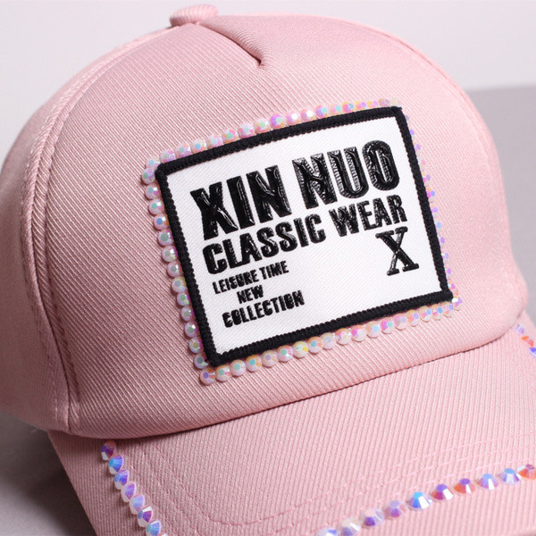 Modern női nyári sapka napellenzővel és kő elemmel több színben