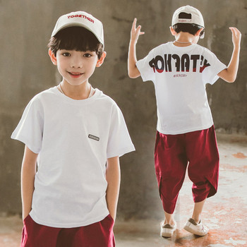 Παιδικό καθημερινό μπλουζάκι για αγόρια σε άσπρο και μαύρο χρώμα