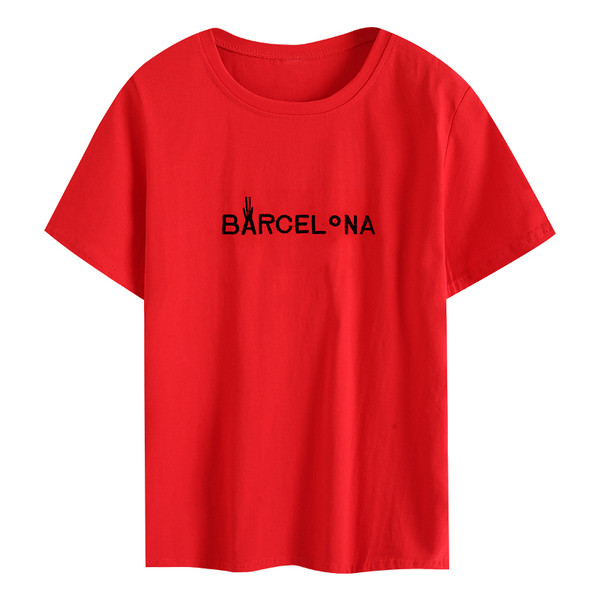 Modern lezser női póló rövid ujjú, különböző színű felirattal