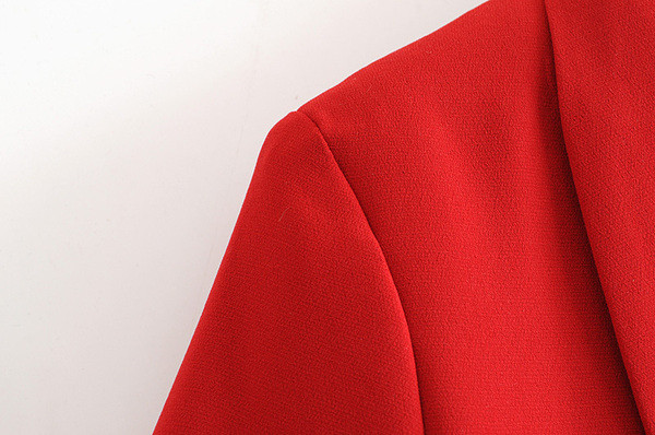 Stílusos női kabát piros és szürke színben