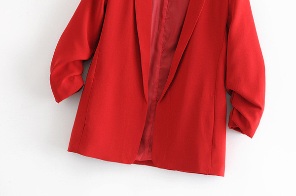 Stílusos női kabát piros és szürke színben