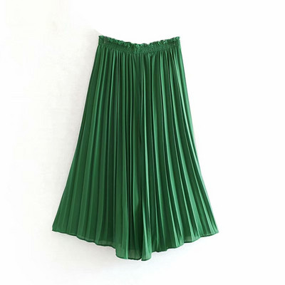 Redős női szoknya zöld és fekete színben