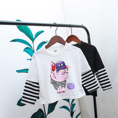 Gyermek blúz fiúknak két színben, rátéttel