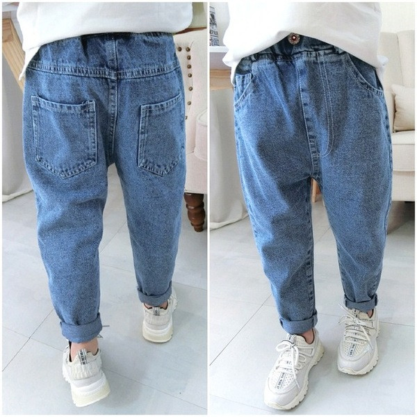 Modern gyerekfarmer fiúknak gombbal és zsebekkel