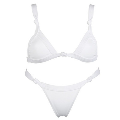 Jelenlegi kétrészes fürdőruha fehér, fekete és rózsaszín színekben