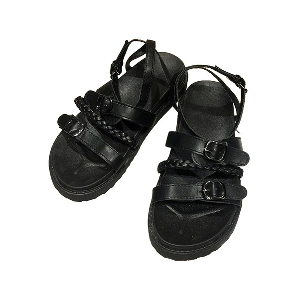 Eko bőrből készült alkalmi női szandál fehér és fekete színben