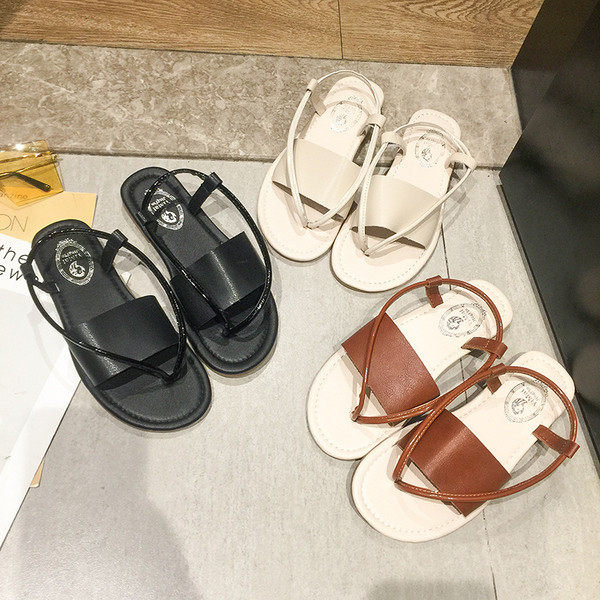 Női alkalmi szandál három színben - fekete-fehér és barna