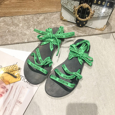 ÚJ Modern női szandál fűzős és feliratos három színben