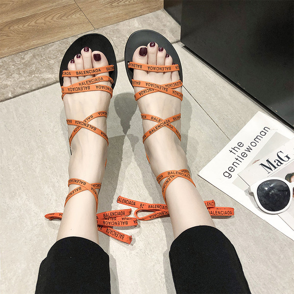 ÚJ Modern női szandál fűzős és feliratos három színben