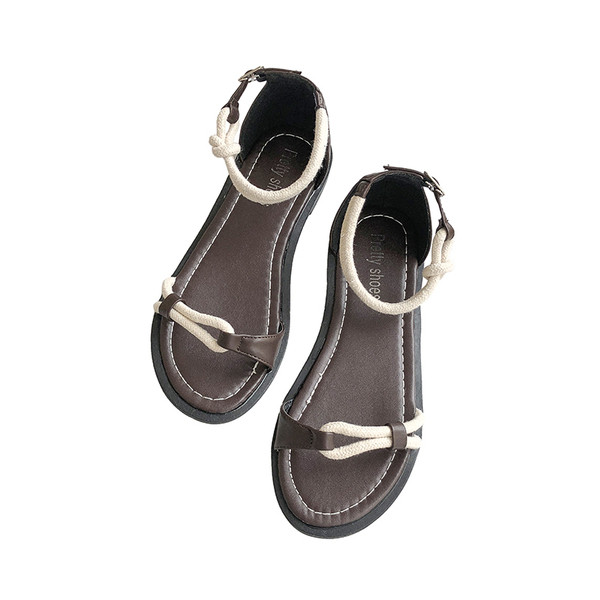 Eko bőrből készült alkalmi női szandál két színben