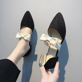 Aktuális női cipő eco velúrból, szalaggal több színben