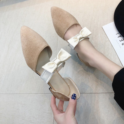 Aktuális női cipő eco velúrból, szalaggal több színben