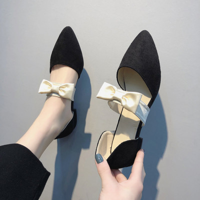 Aktuális női cipő eco velúrból, szalaggal több színben