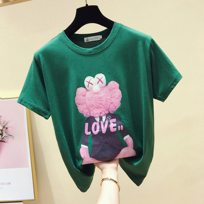 Tricou de dama modern cu aplicatie si decolteu O