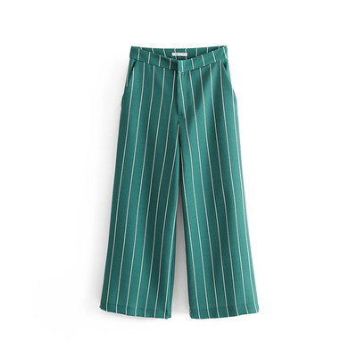 Modern női nadrág zöld színben