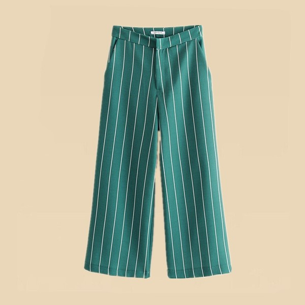 Modern női nadrág zöld színben