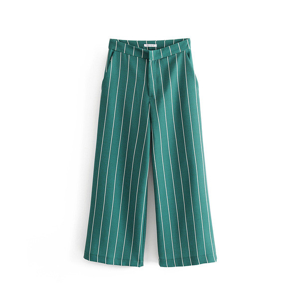 Modern női nadrág zöld színben