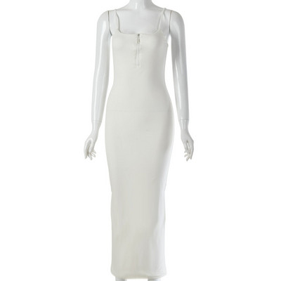 Alkalmi női ruha vékony pántokkal, cipzárral több színben