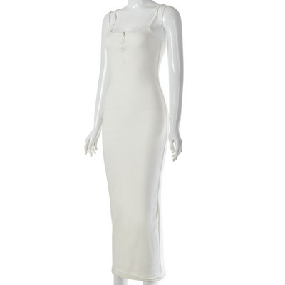 Alkalmi női ruha vékony pántokkal, cipzárral több színben