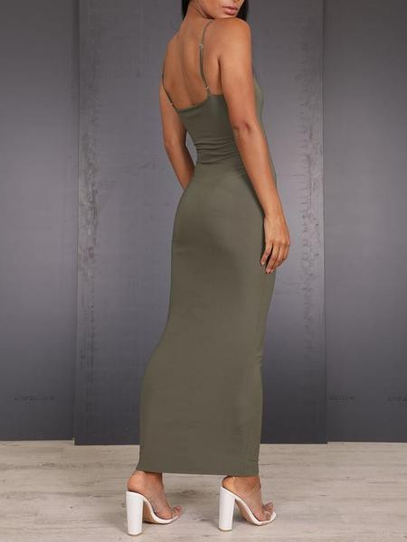 Alkalmi női ruha vékony pántokkal, cipzárral több színben