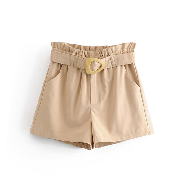 Pantaloni scurți casual de damă cu curea