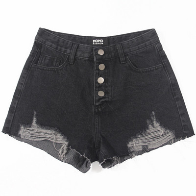 Modern női rövidnadrág kék és fekete színben