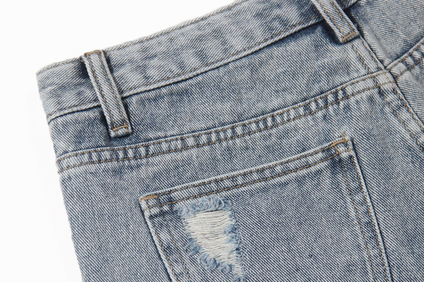 Modern női rövidnadrág kék és fekete színben