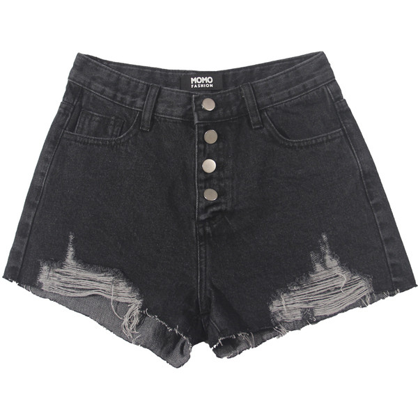 Modern női rövidnadrág kék és fekete színben