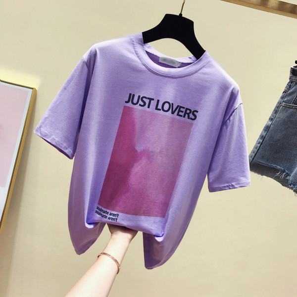 Modern női póló felirattal és applikációval négy színben