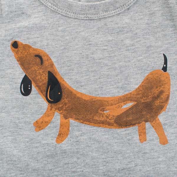 Alkalmi gyerek póló szürke színben, rátéttel fiúknak