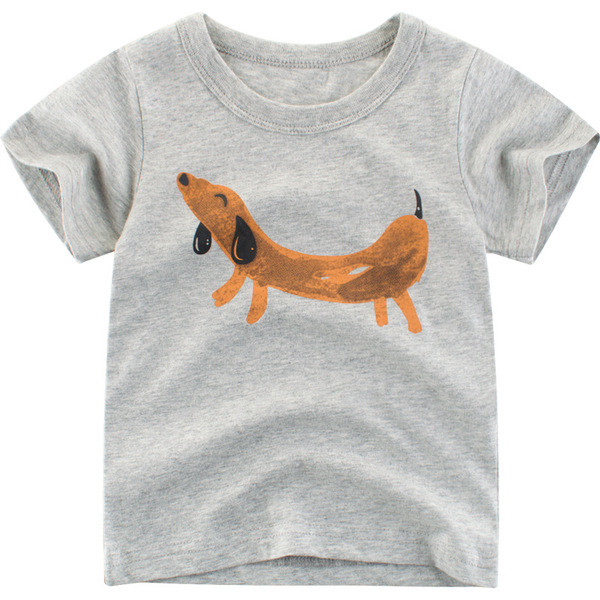 Alkalmi gyerek póló szürke színben, rátéttel fiúknak