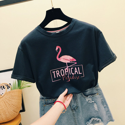 Modern női blúz rátéttel és O-nyakkal