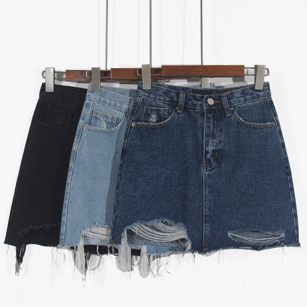 Fusta dama casual in mai multe culori cu motive rupte