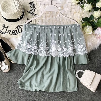 Stílusos női blúz csipkével több színben