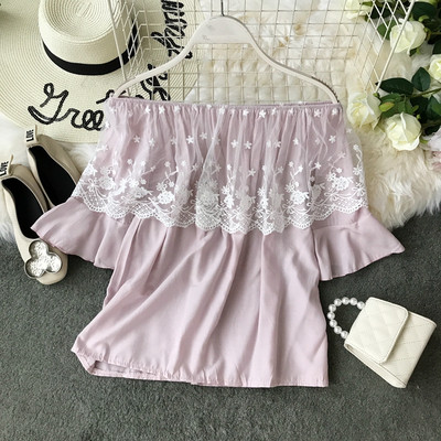 Stílusos női blúz csipkével több színben