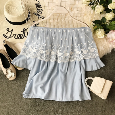 Stílusos női blúz csipkével több színben