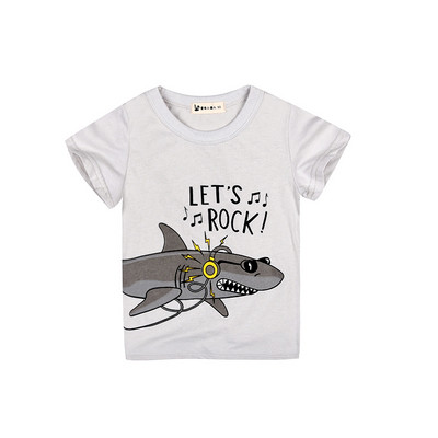 Alkalmi gyerek póló fiúknak szürke színben, rátéttel