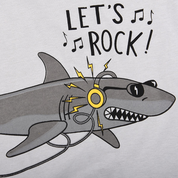 Alkalmi gyerek póló fiúknak szürke színben, rátéttel